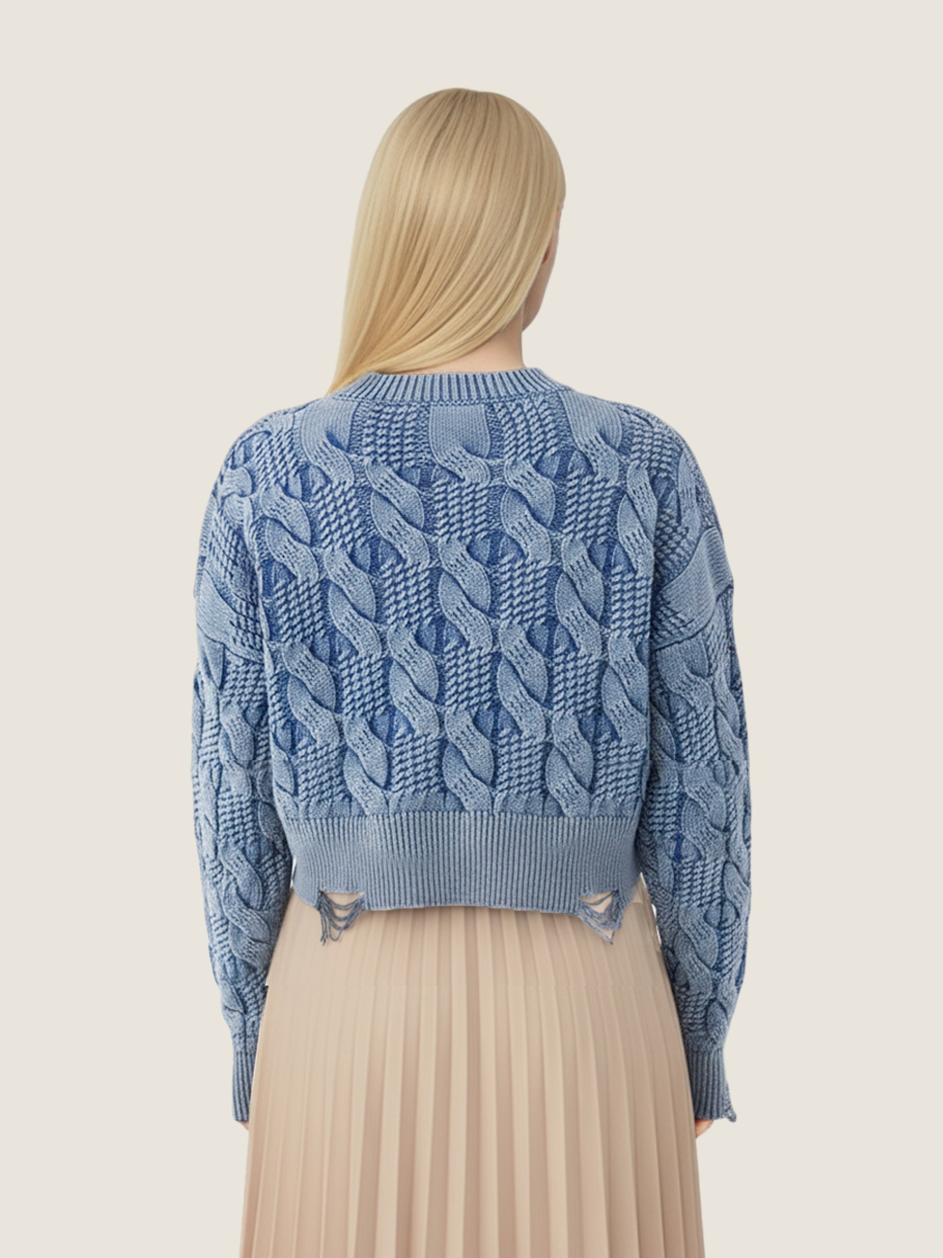 Cable Knit Cotton Sweater M31N
