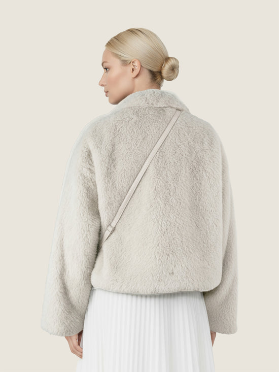 Plush Contrast Zip Jacket M31N