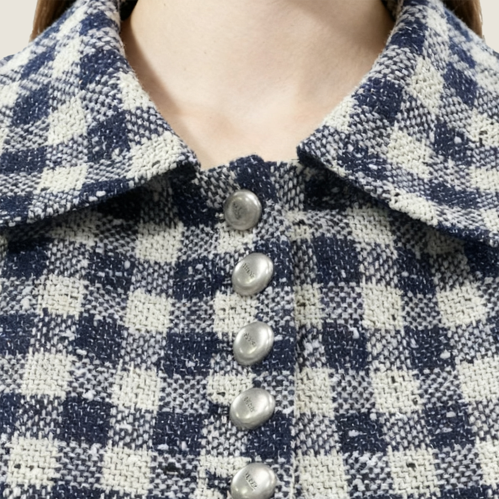 Checked Tweed Cropped Jacket M31N