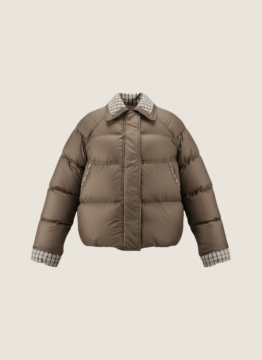 Reversible Checker Down Jacket M31N
