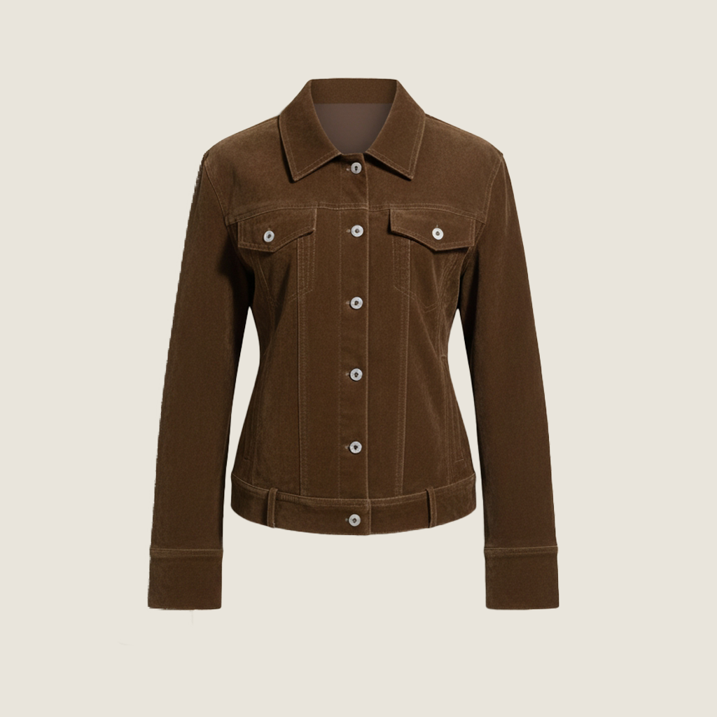 Chestnut Suede Shirt Jacket M31N