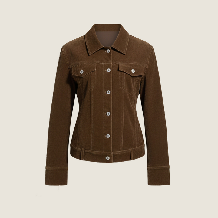 Chestnut Suede Shirt Jacket M31N