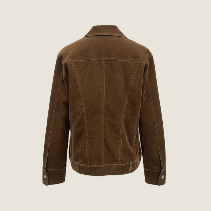 Chestnut Suede Shirt Jacket M31N