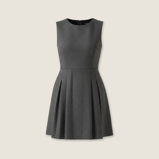 Pleated Wool  Sleeveless Dress - M31N