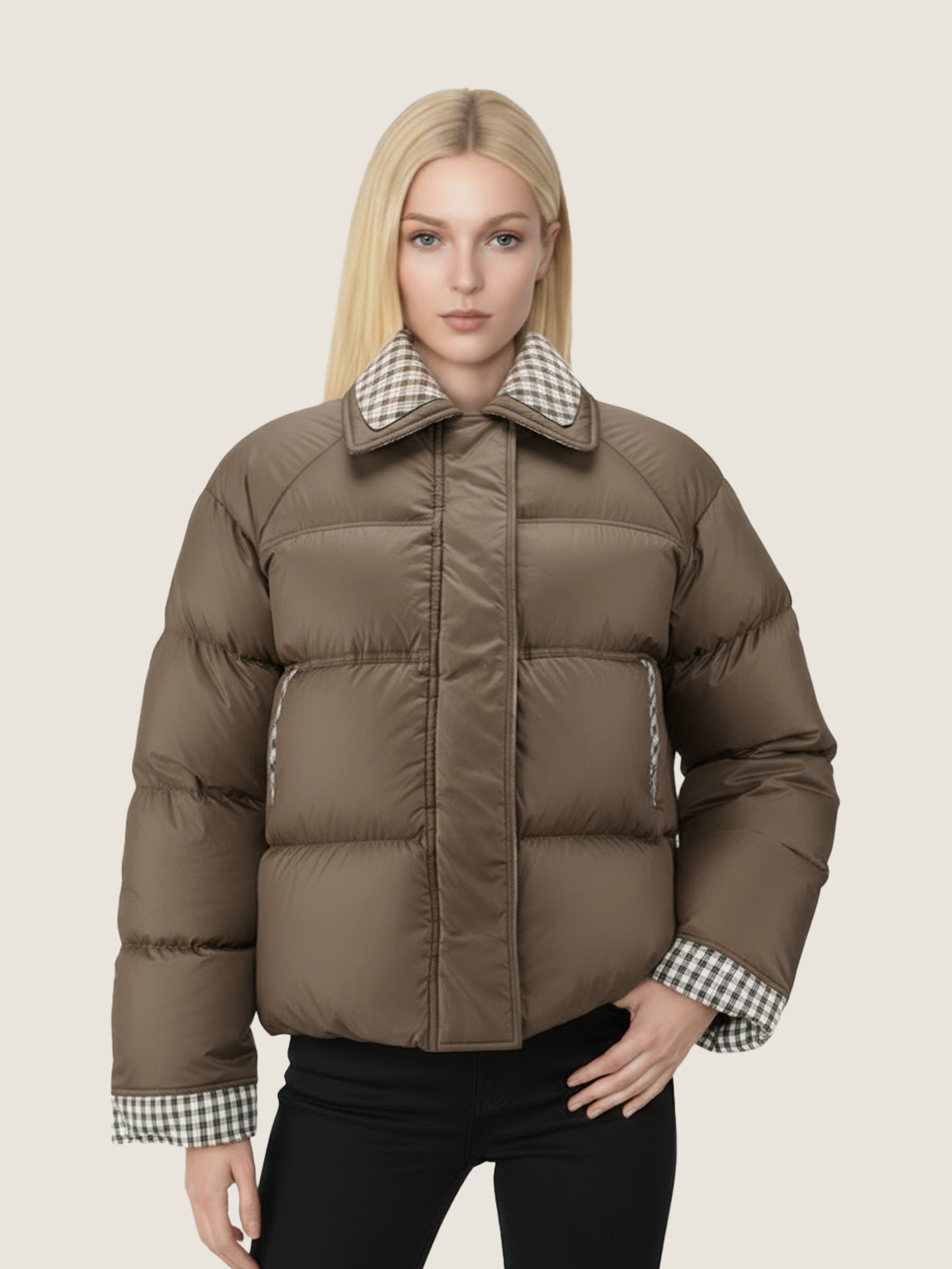 Reversible Checker Down Jacket M31N