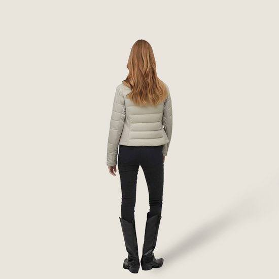 Women's Slim-Fit Quilted Zip-Up Outwear Sophisticated & Functional Design A10171