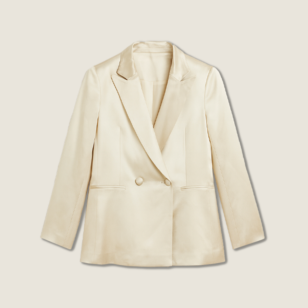 Double-Breasted Pearl Blazer A10430