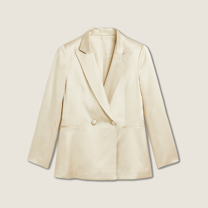 Double-Breasted Pearl Blazer A10430