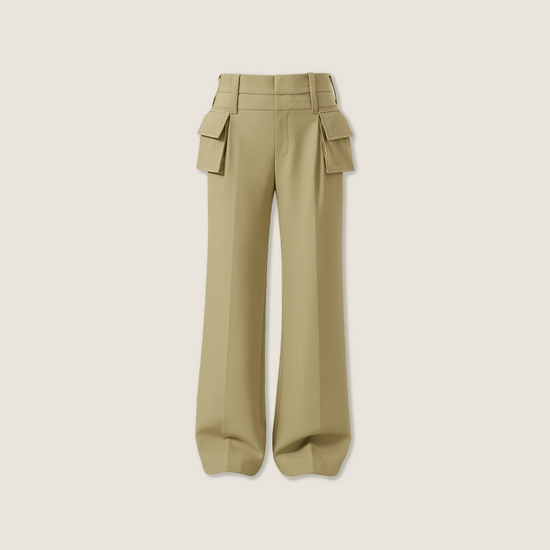 Women's Relaxed Fit Utility Pants High Rise Functional Style A10012