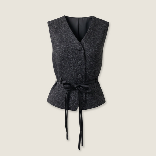 Waist Tie Vest and Skirt Set - M31N