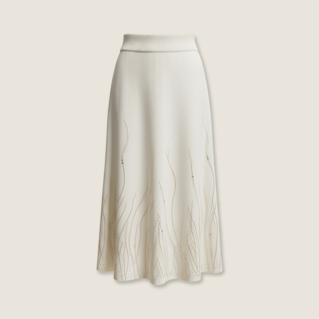 Embelished Puff Shoulder Cardigan Set - M31N