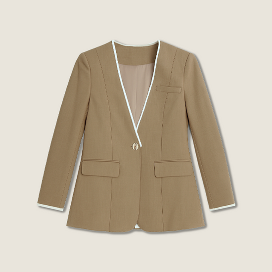 Tailored Single-Breasted Jacket with Flared Pants A10408