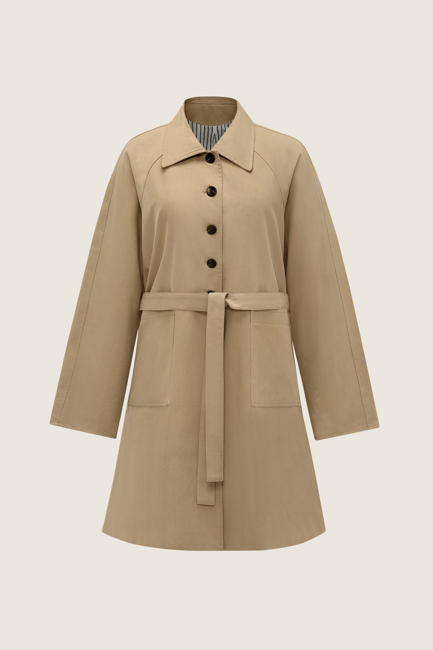 Striped Cuff Trench Coat M31N