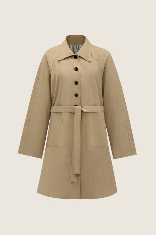 Striped Cuff Trench Coat M31N