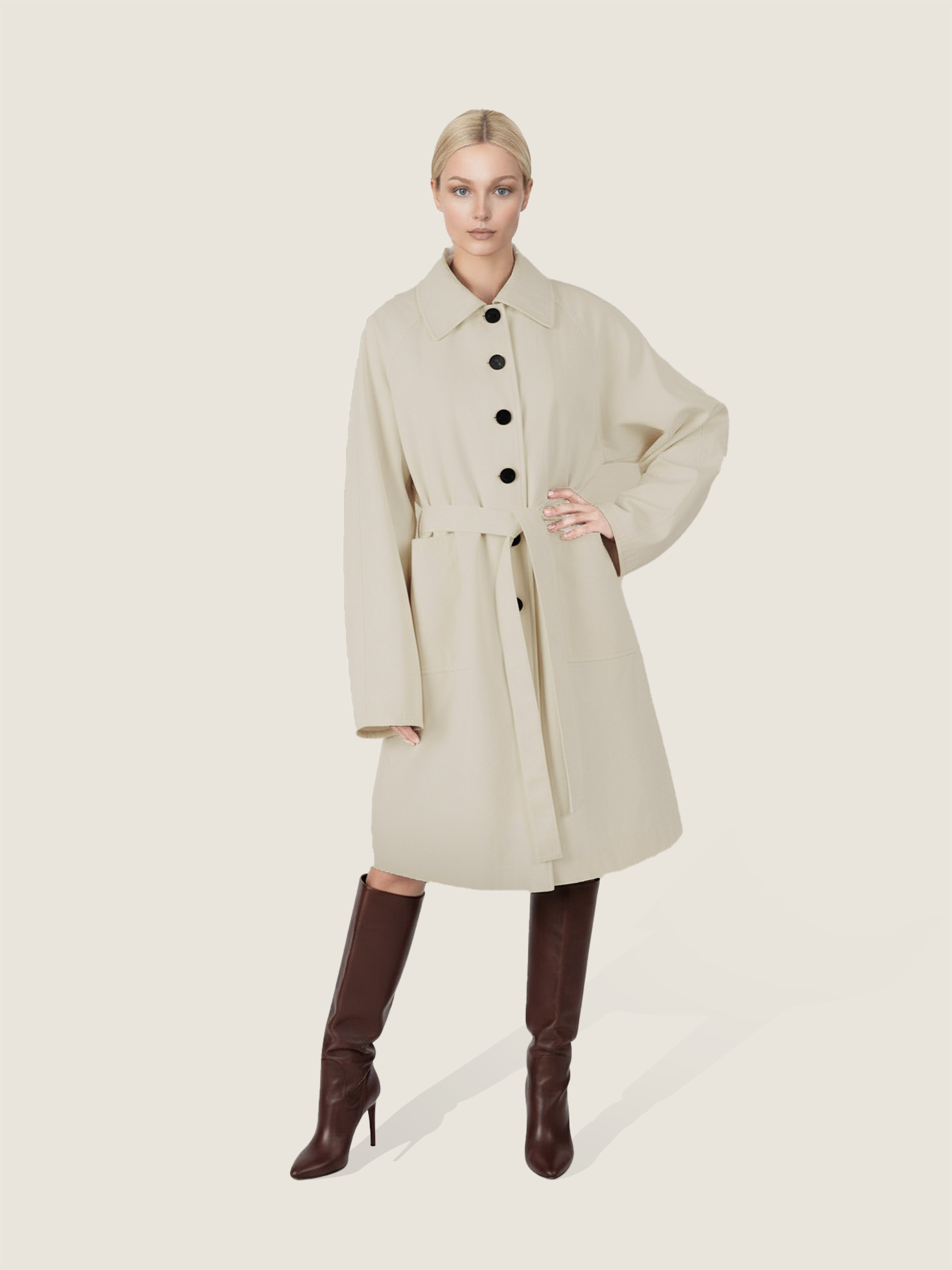 Striped Cuff Trench Coat M31N