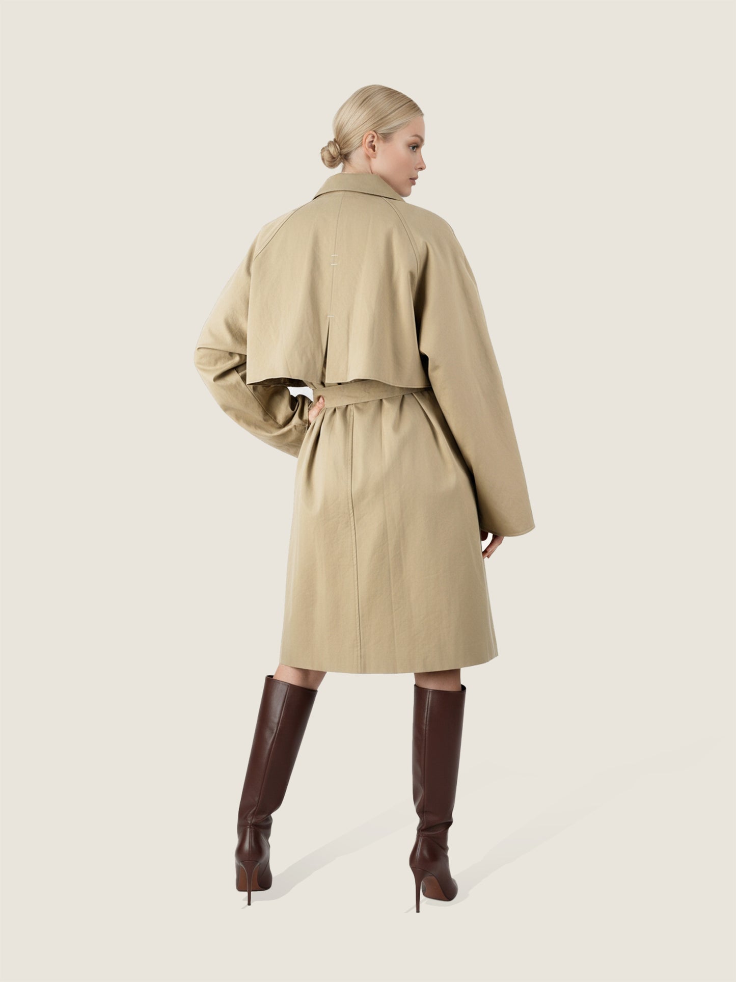 Striped Cuff Trench Coat M31N