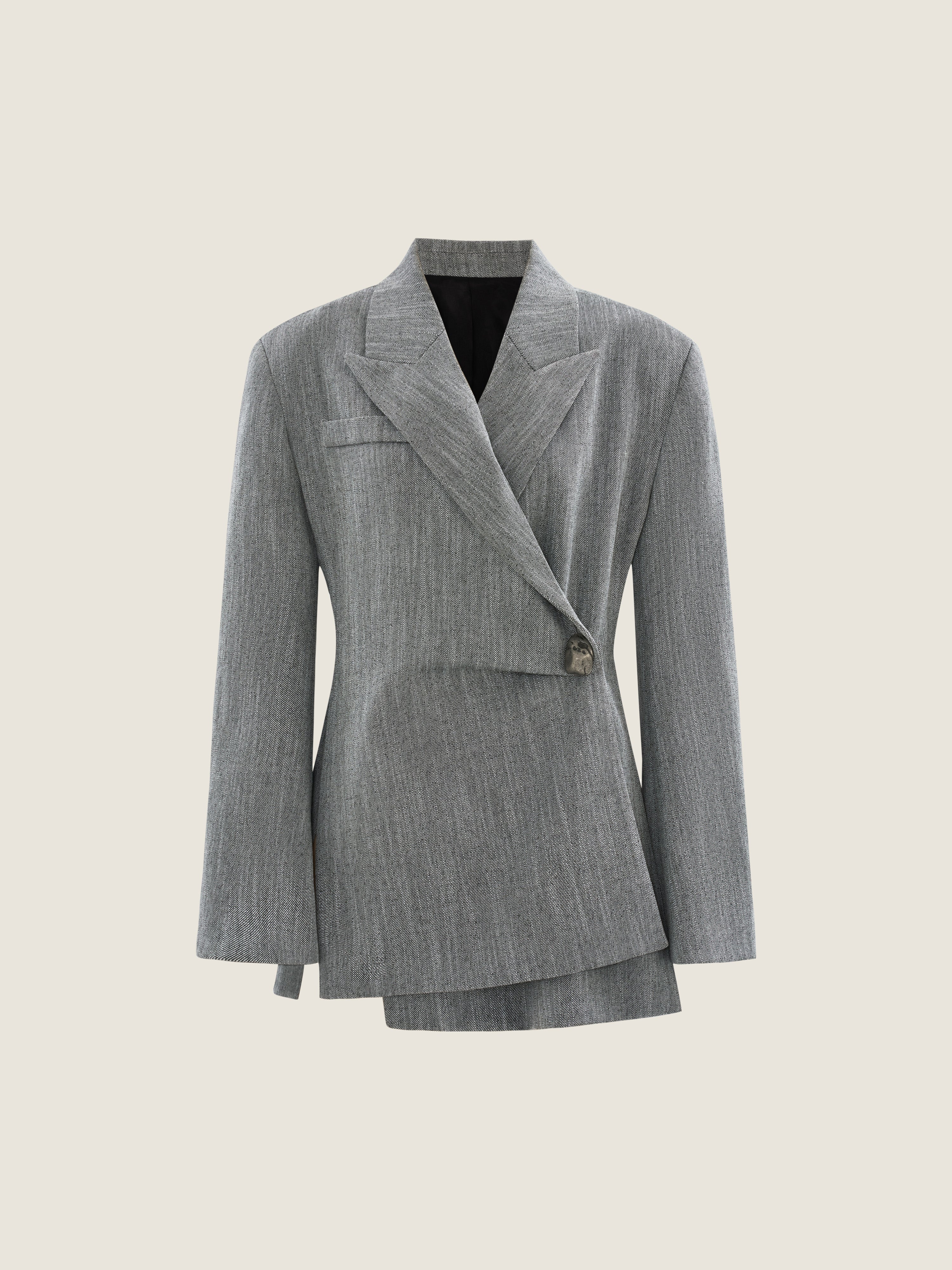 Asymmetric Collar Blazer