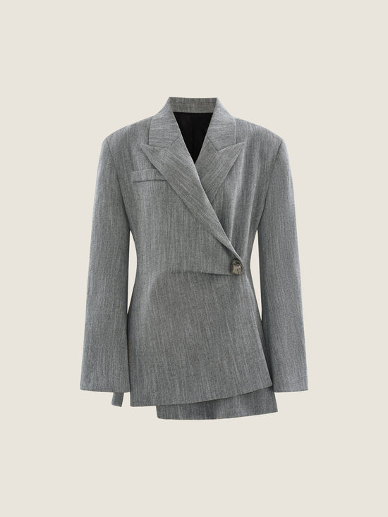 Asymmetric Collar Blazer