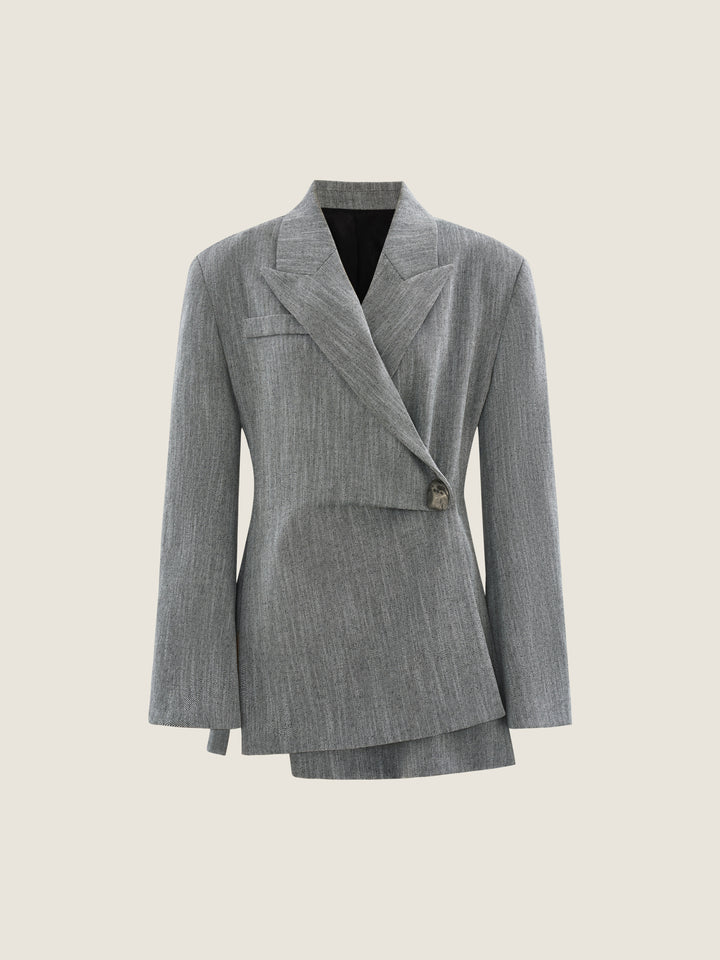 Asymmetric Collar Blazer