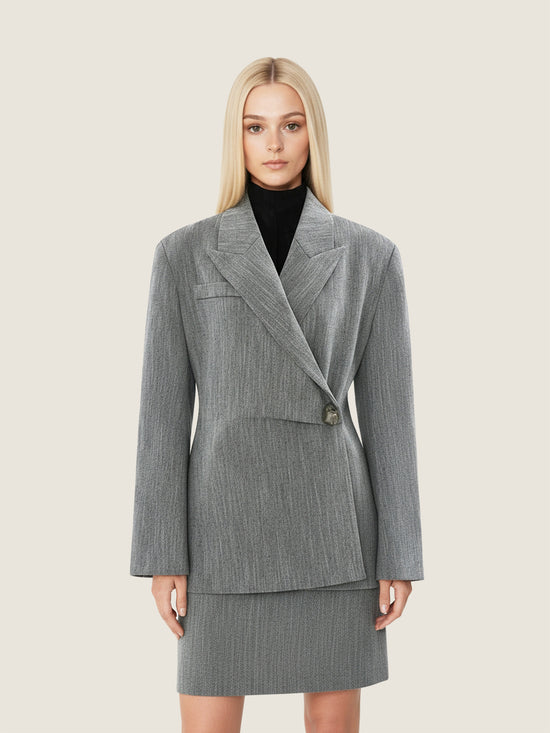 Asymmetric Collar Blazer