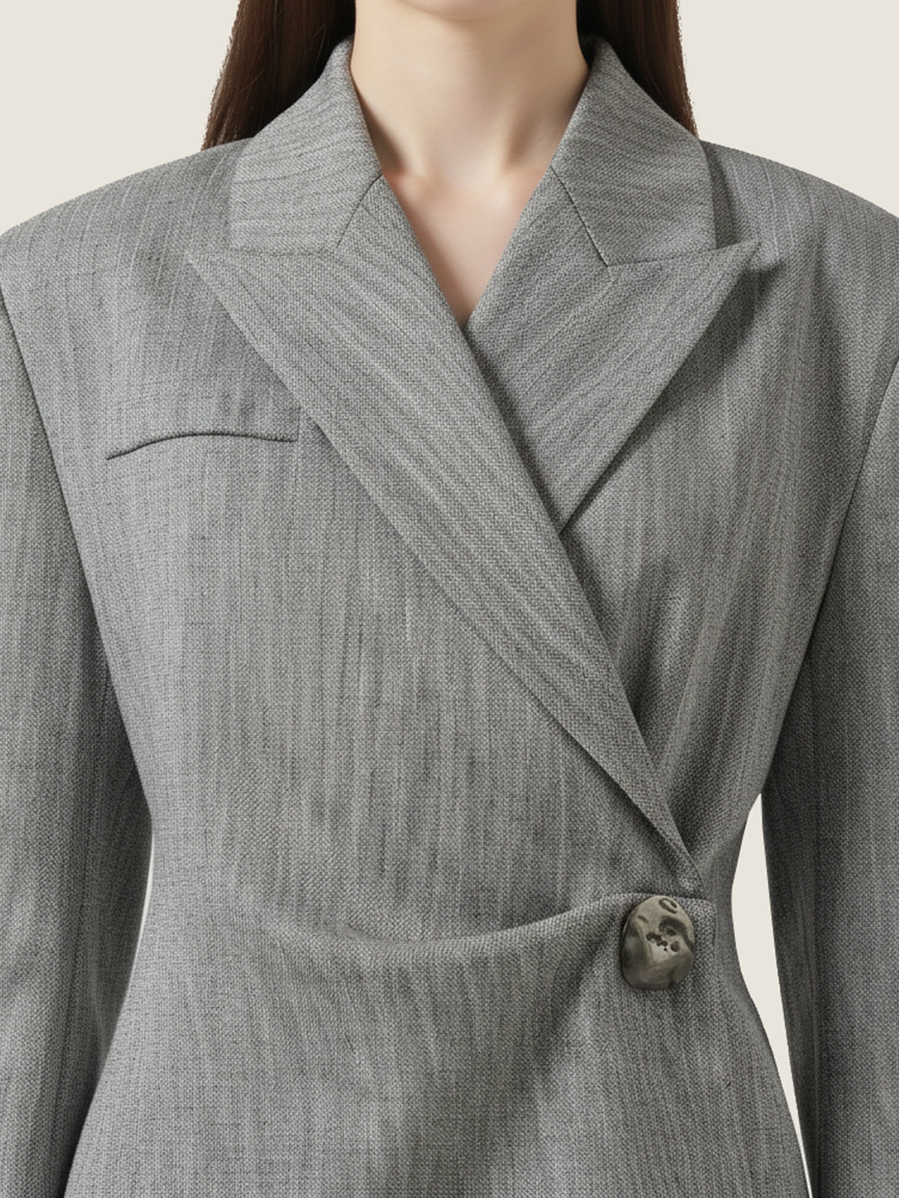 Asymmetric Collar Blazer