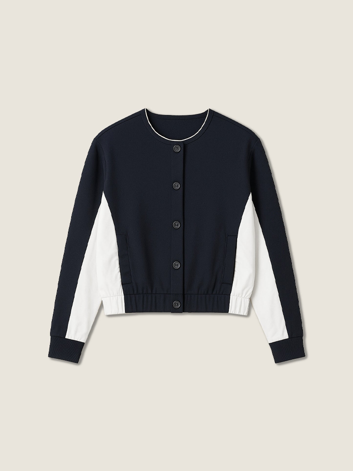 Layered Contrast Panel Jacket M31N