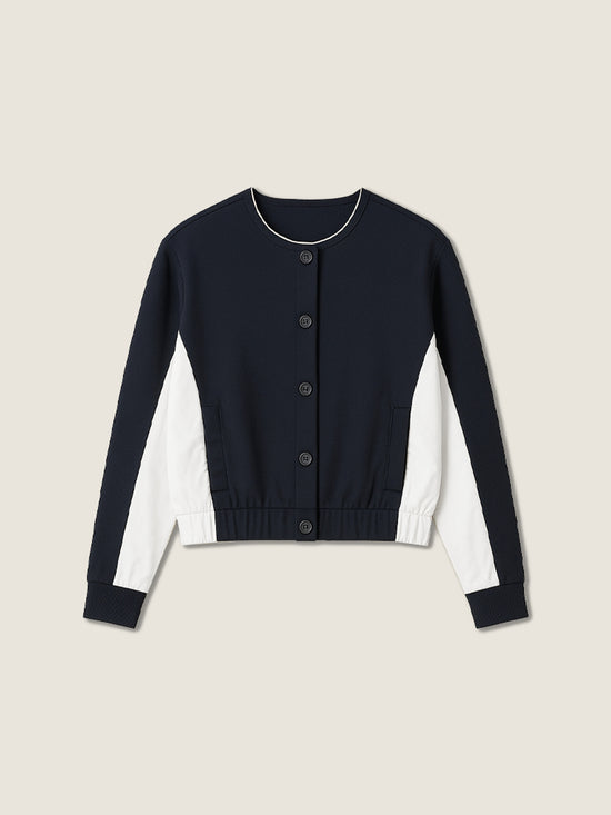 Layered Contrast Panel Jacket M31N