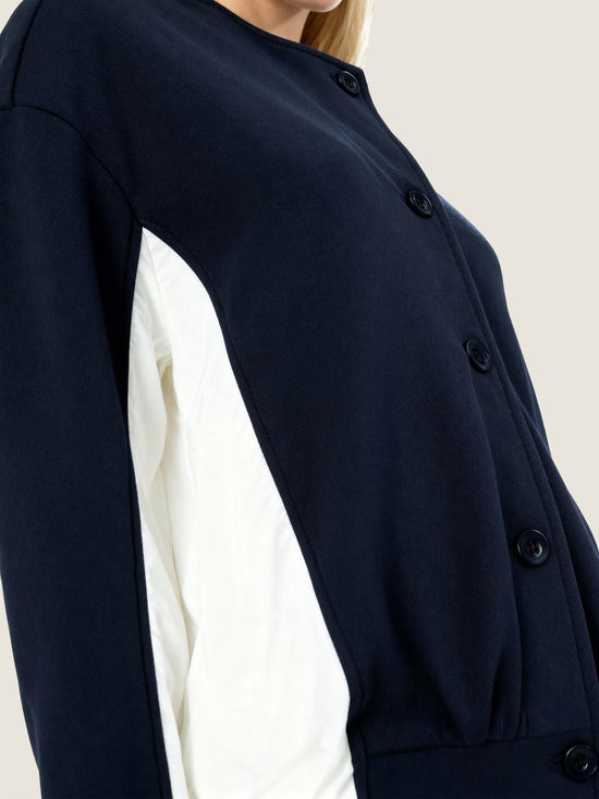 Layered Contrast Panel Jacket M31N