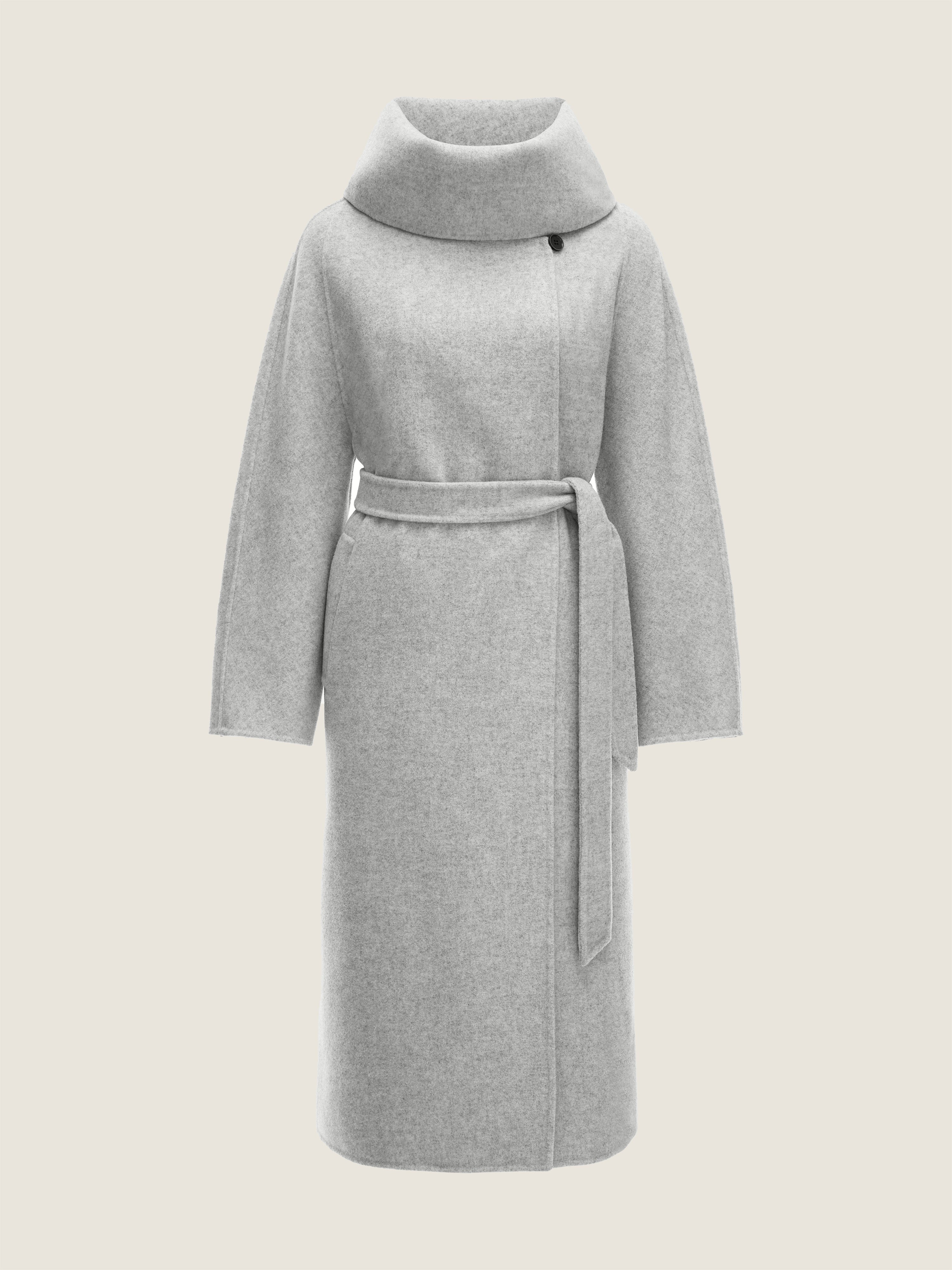 Wool Funnel Neck Coat M31N
