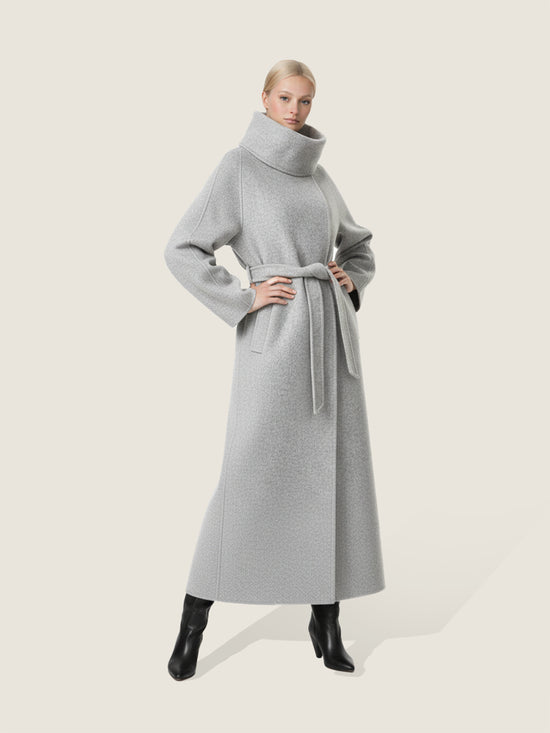 Wool Funnel Neck Coat M31N