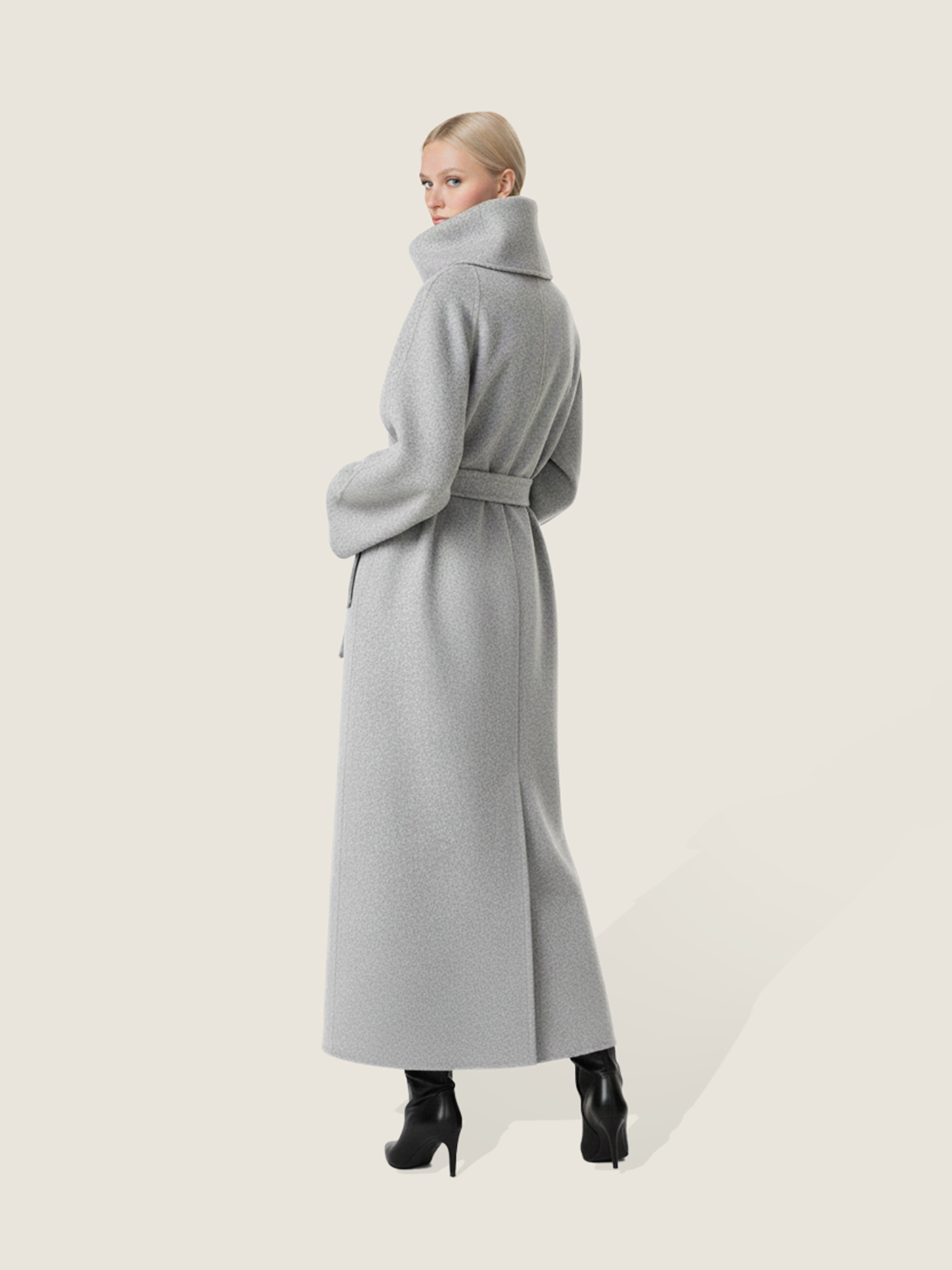 Wool Funnel Neck Coat M31N