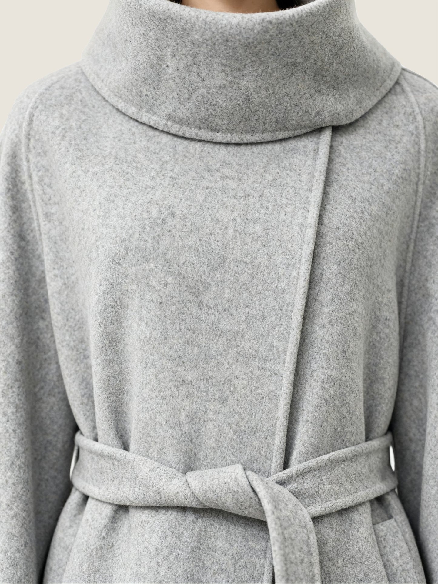 Wool Funnel Neck Coat M31N