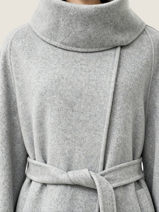 Wool Funnel Neck Coat M31N