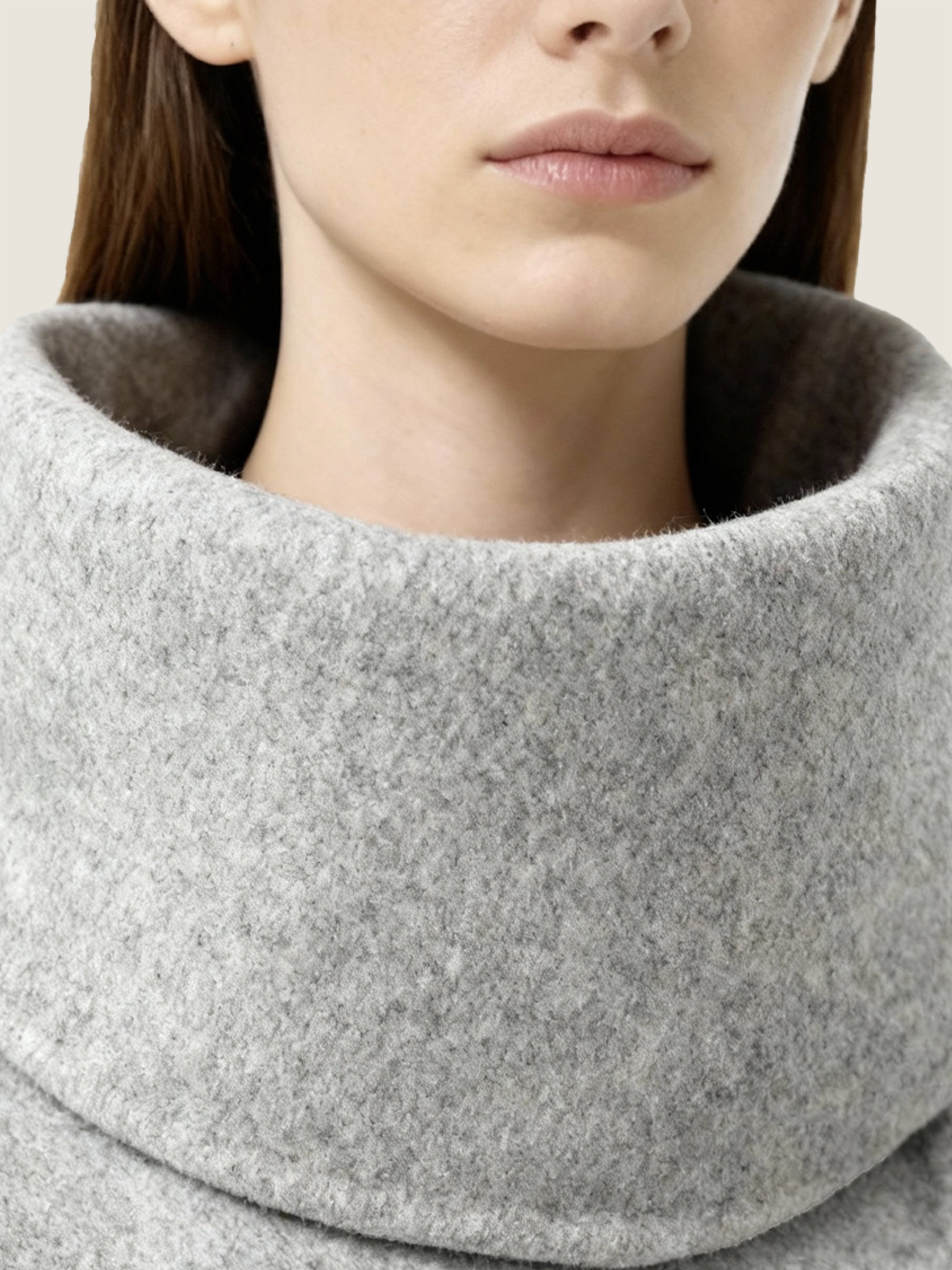 Wool Funnel Neck Coat M31N