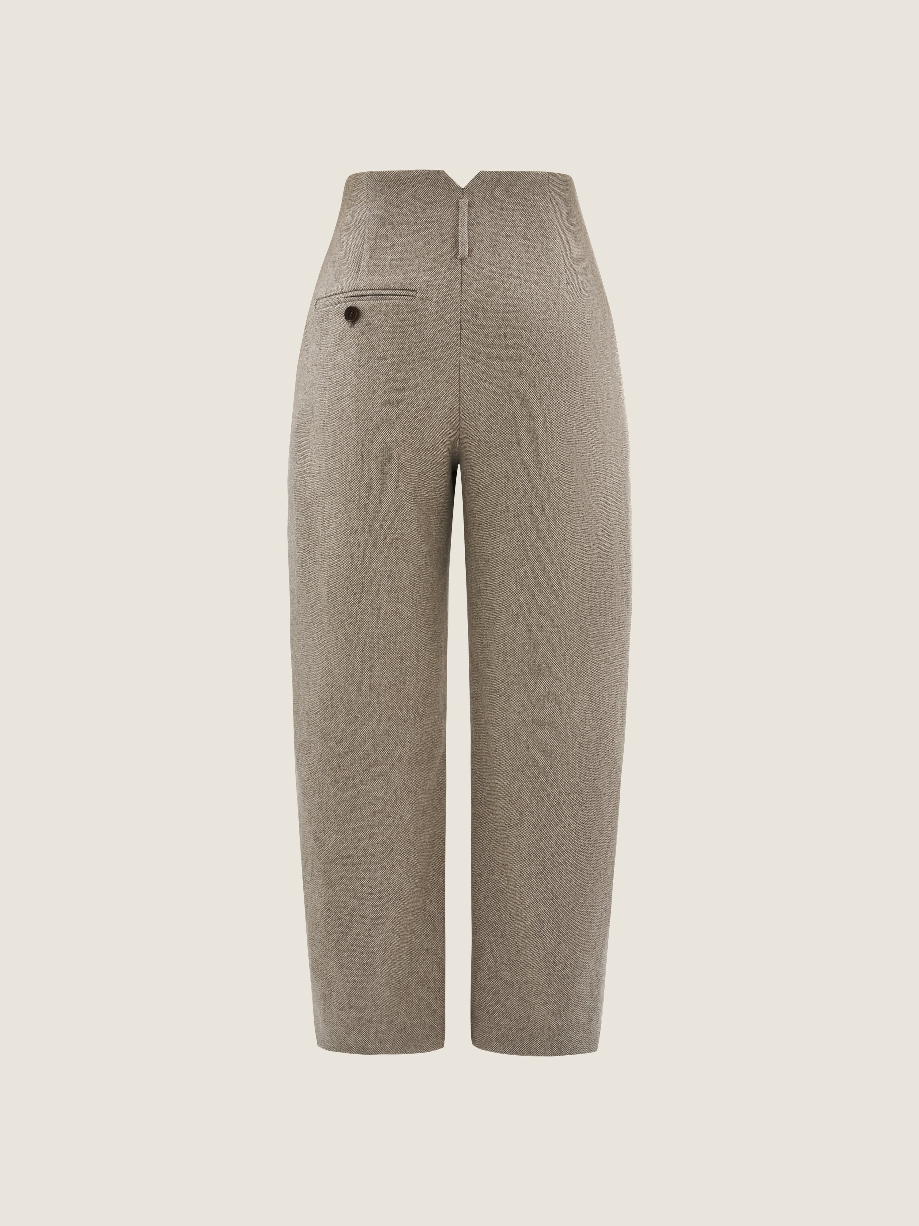 Structured  Barrel Pants