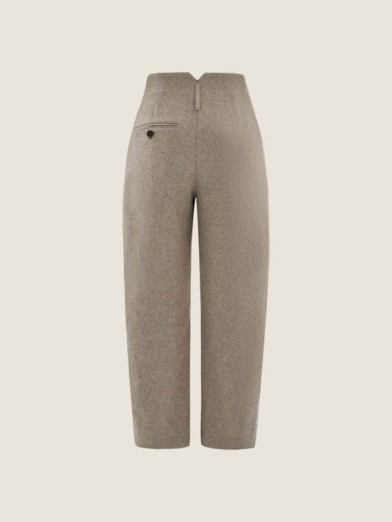 Structured  Barrel Pants