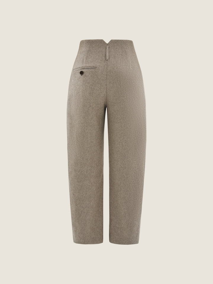 Structured  Barrel Pants