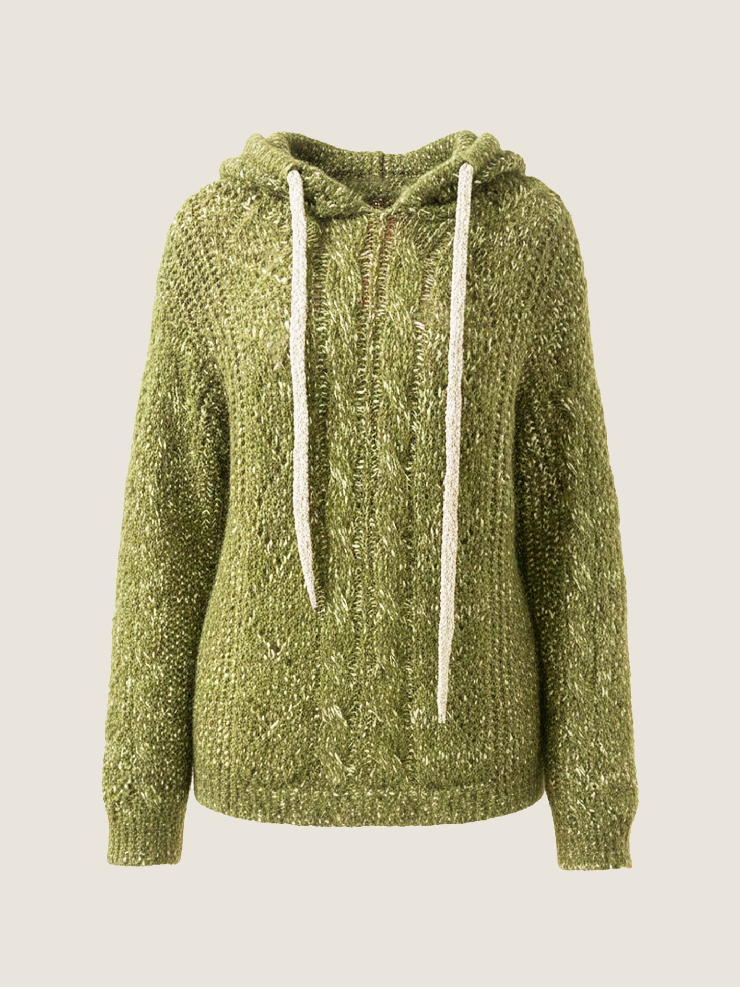 Cable-Knit Hooded Sweater