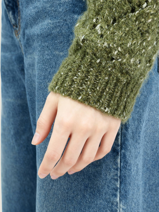 Cable-Knit Hooded Sweater