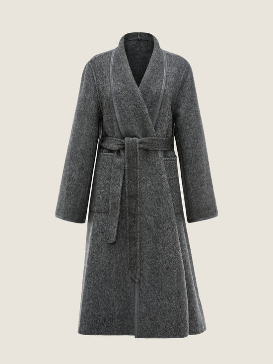 Belted Wool Long Coat M31N