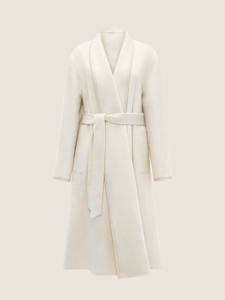 Belted Wool Long Coat M31N