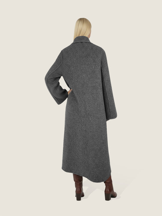 Belted Wool Long Coat M31N
