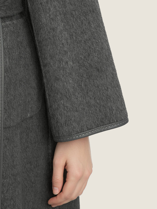 Belted Wool Long Coat M31N