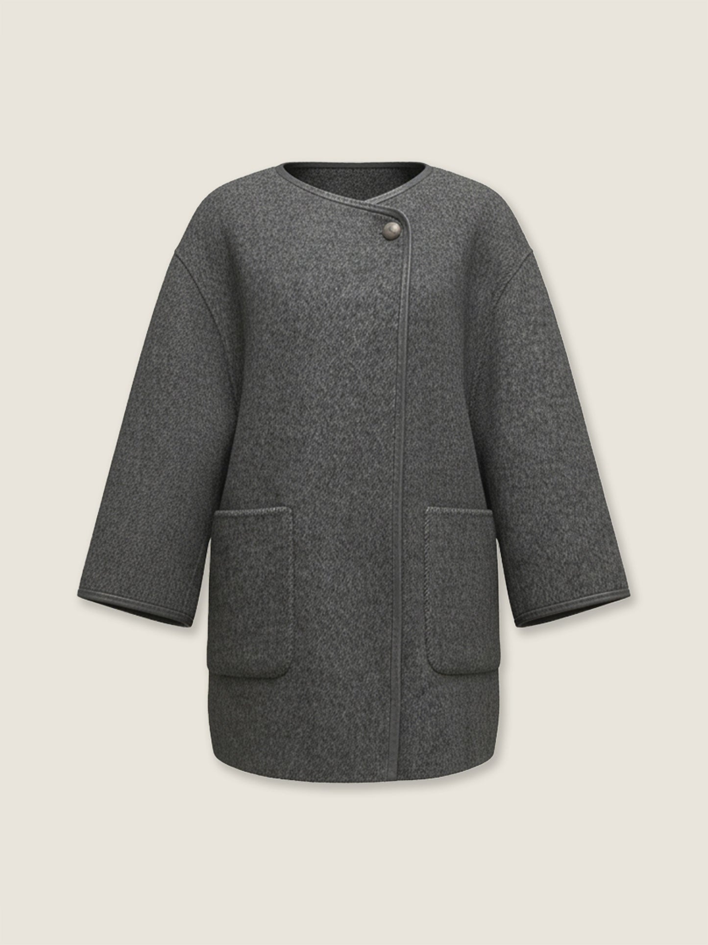 Asymmetric Wool Coat M31N