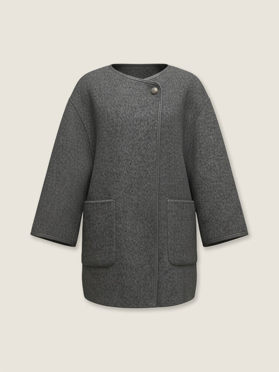 Asymmetric Wool Coat M31N