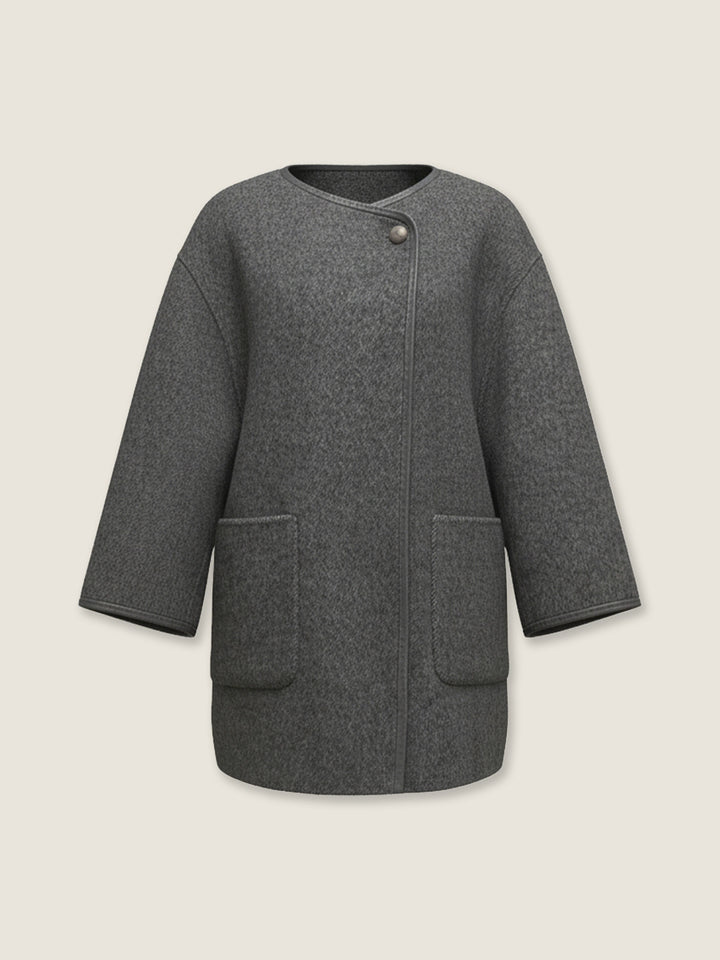 Asymmetric Wool Coat M31N