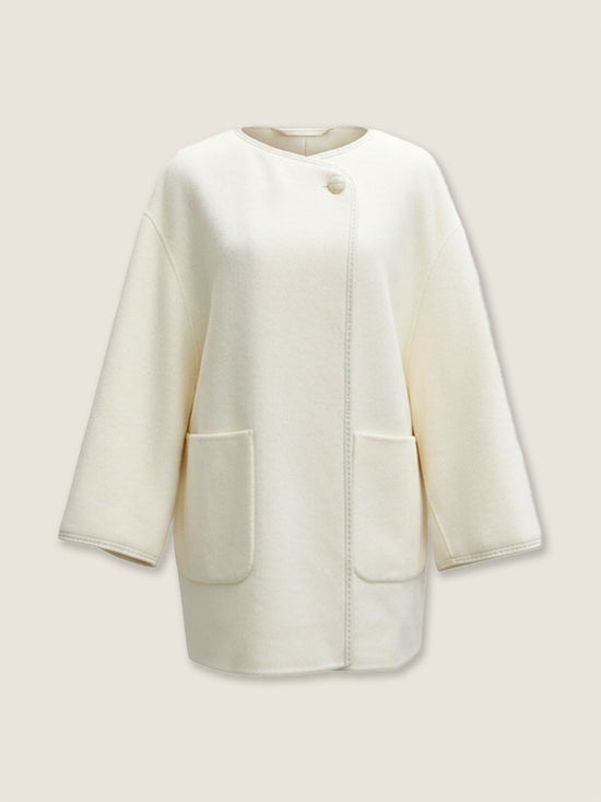 Asymmetric Wool Coat M31N