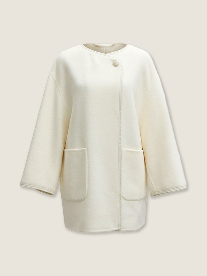 Asymmetric Wool Coat M31N