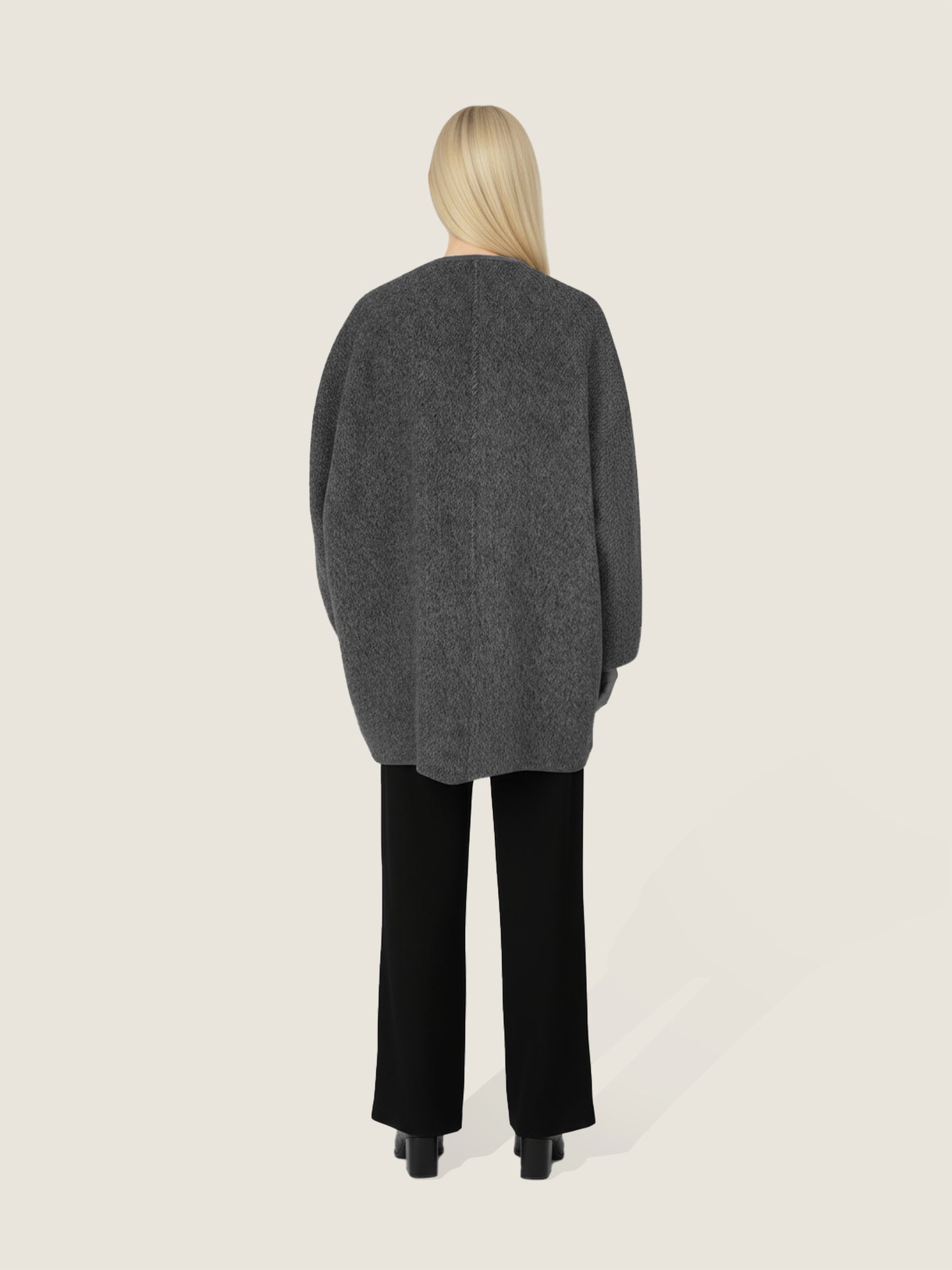 Asymmetric Wool Coat M31N