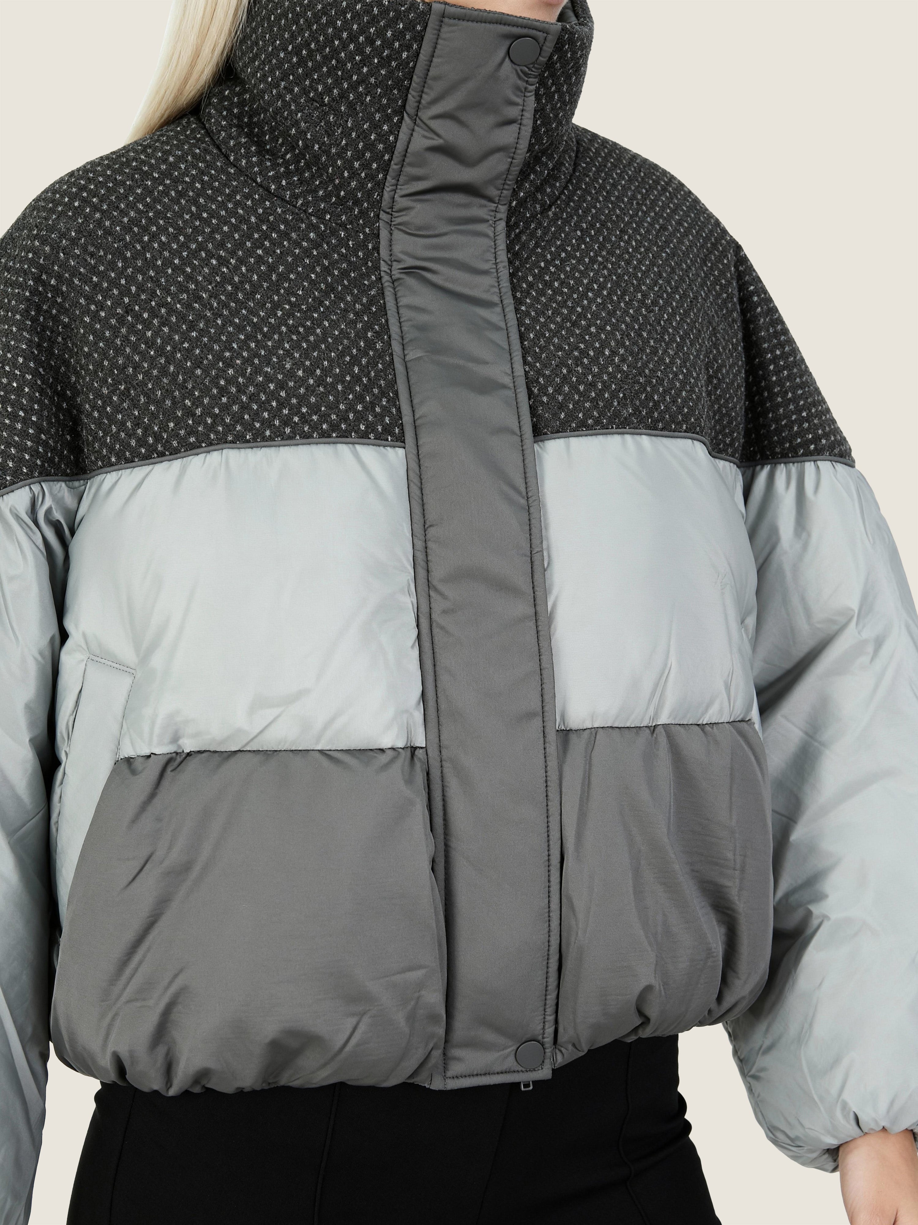 Tri-Tone Patchwork Down Jacket M31N